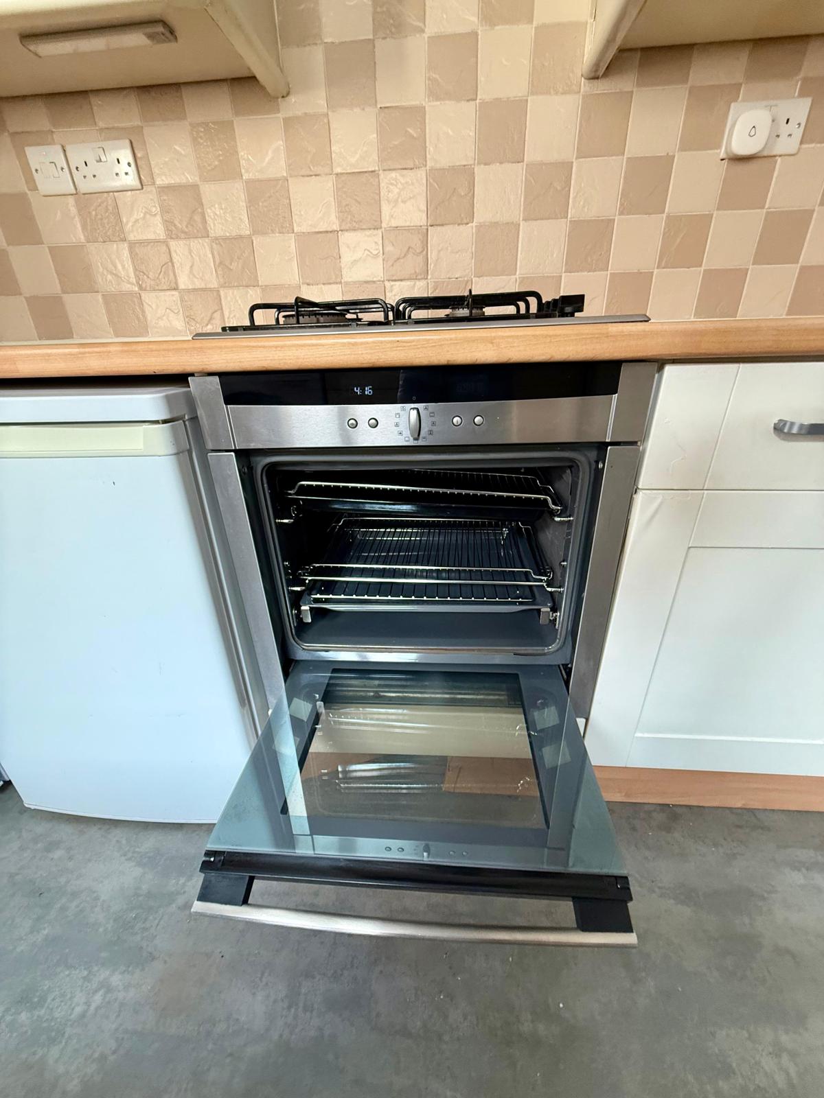 Oven racks and interior cleaned and reassembled