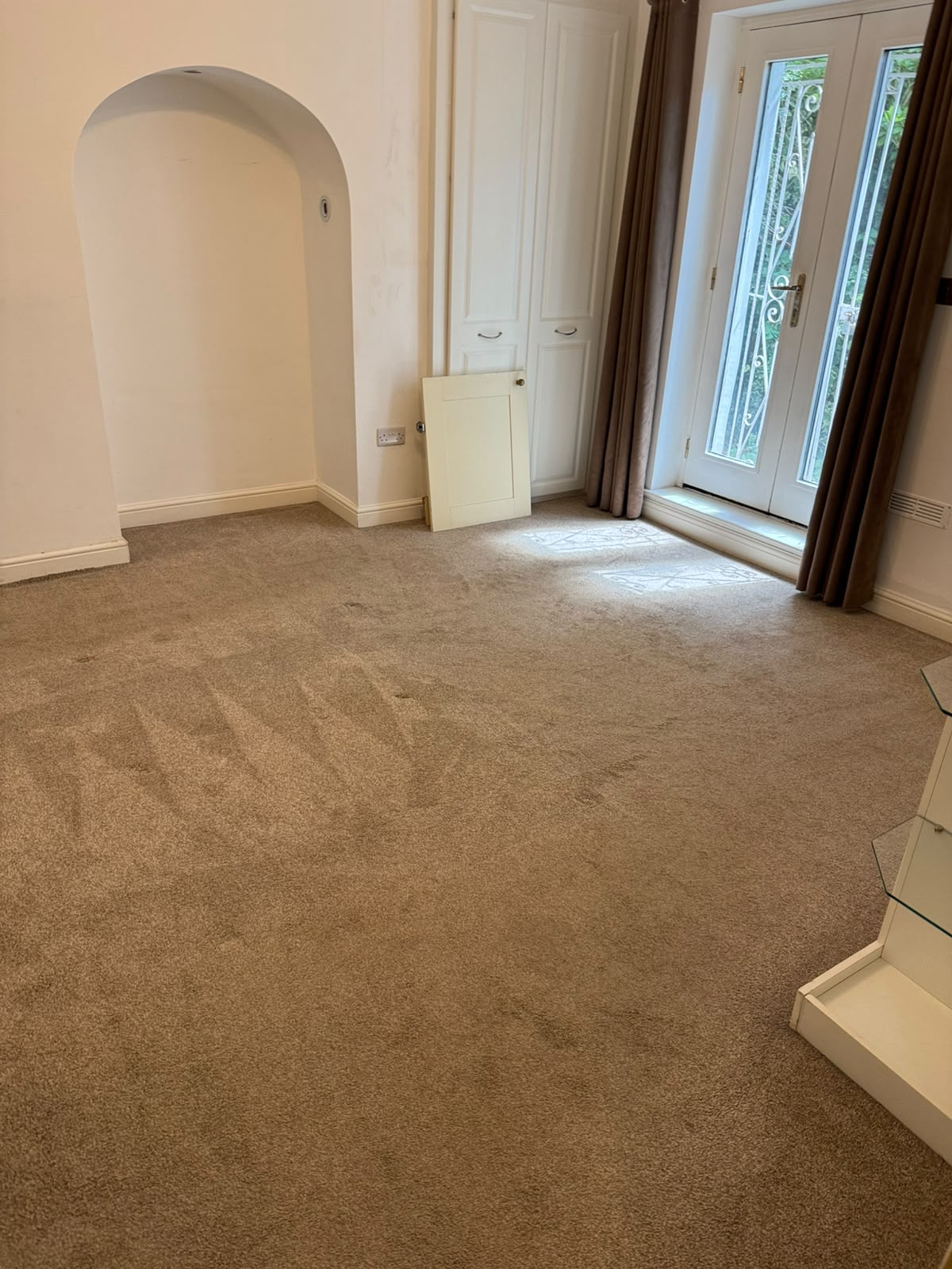 Carpet finished after professional hot-water extraction